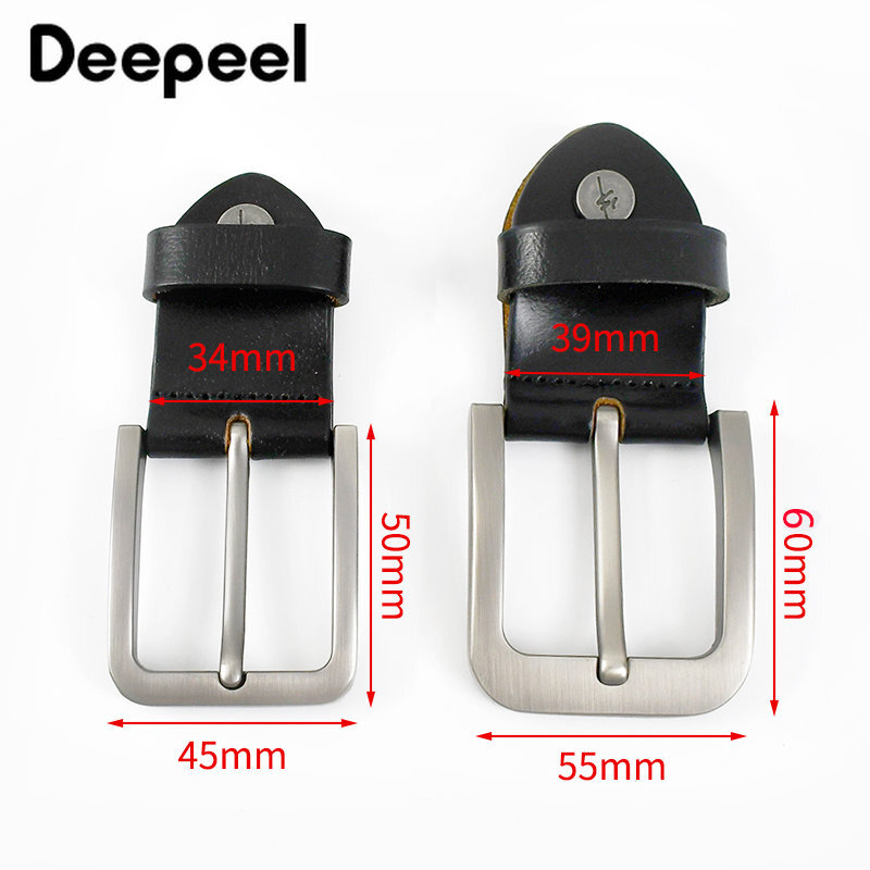 Deepeel-Cinturón de aleación de 34/39mm para hombre, hebilla de Pin de repuesto hecha a mano, accesorios para manualidades de cuero, 1 unidad