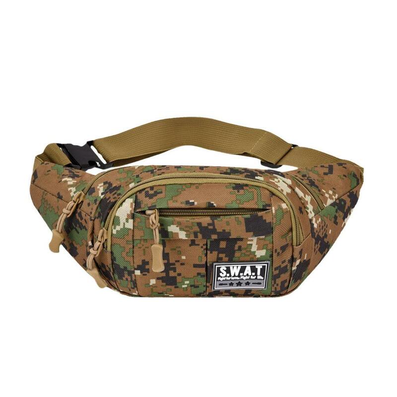 Saco de cintura de camuflagem para homens, mensageiro, mochila de caminhada, camping sling, exército molle, peito, esportes, sacos de caça, pesca, X6C7