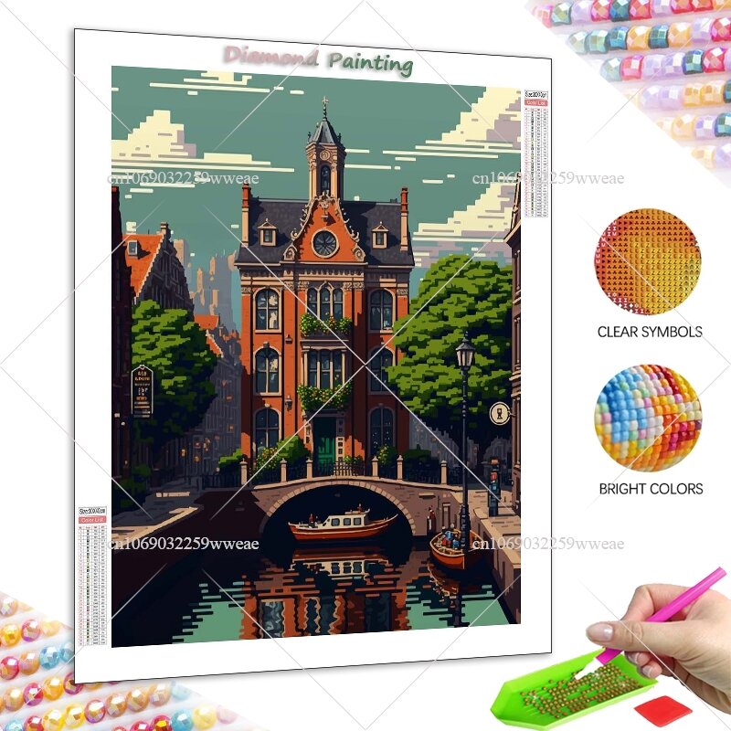 5D DIY Diamond Painting Landscape Cityscape Art Fantasy Pictures Nature Scenery Full Drill Handwork Diamond Mosaic For Art Gifts