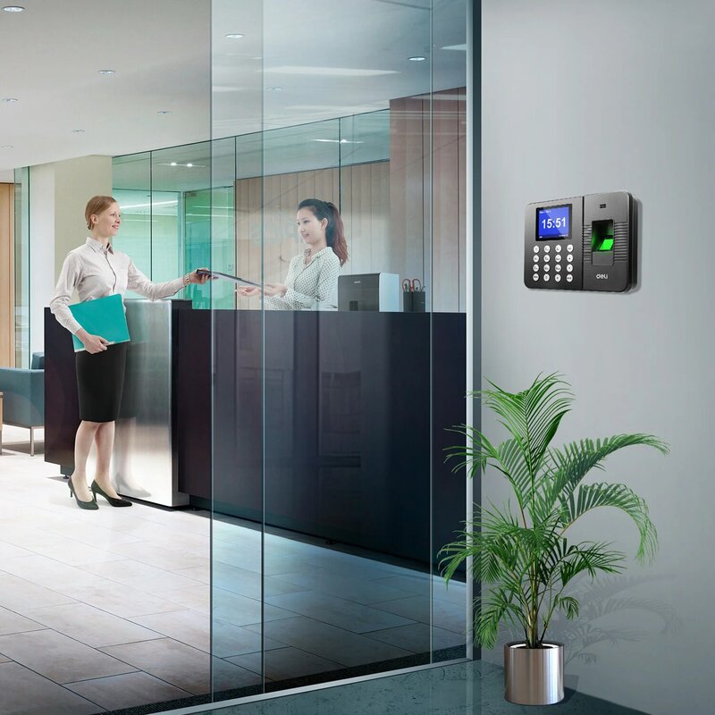 Deli Fingerprint Time presenze System registratore di orologi biometrici dispositivo di gestione del registratore dei dipendenti macchina elettronica E3960