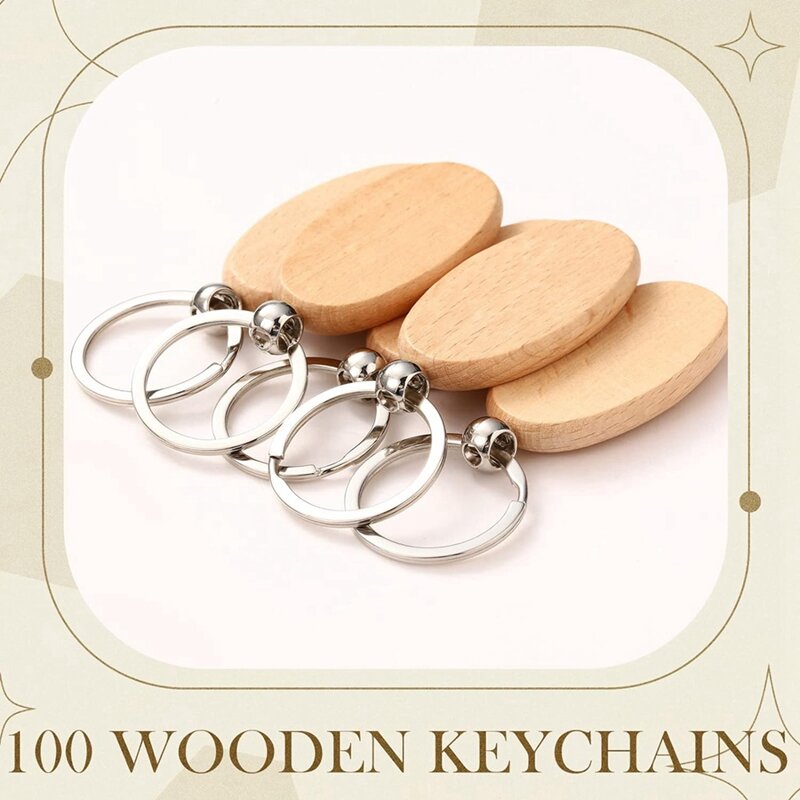 سلسلة مفاتيح خشبية غير مكتملة فراغات ، سلسلة مفاتيح خشبية ، حلقة وسم نقش ، مشغولات هدايا ذاتية الصنع ، من من من من من من من نوع Wood