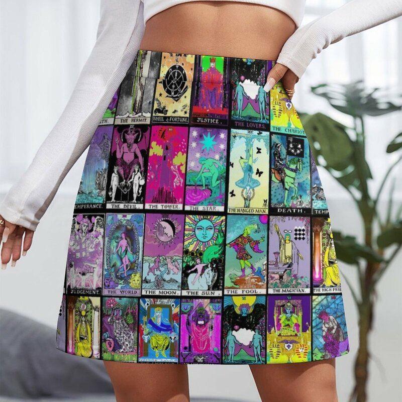 Tarot Card Pattern Mini Skirt cosplay girls skirt