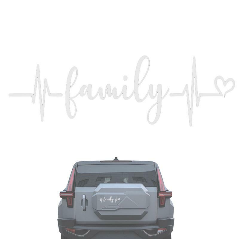 Family Car Stickers For Back Window Waterproof Die Cut Window Decal For Cars Trucks Exquisite Family Bumper Decal Auto Decor Car