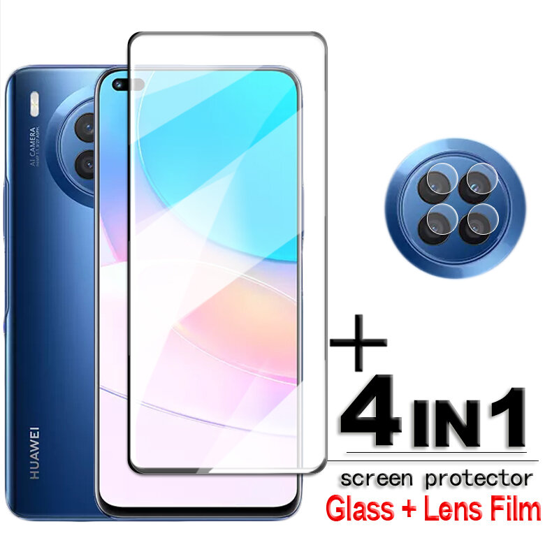 For Huawei Nova 8i Glass 2.5D Full Cover Screen Protector Huawei Nova 8i Tempered Glass For Huawei Nova 8i Lens Film 6.67 Inch