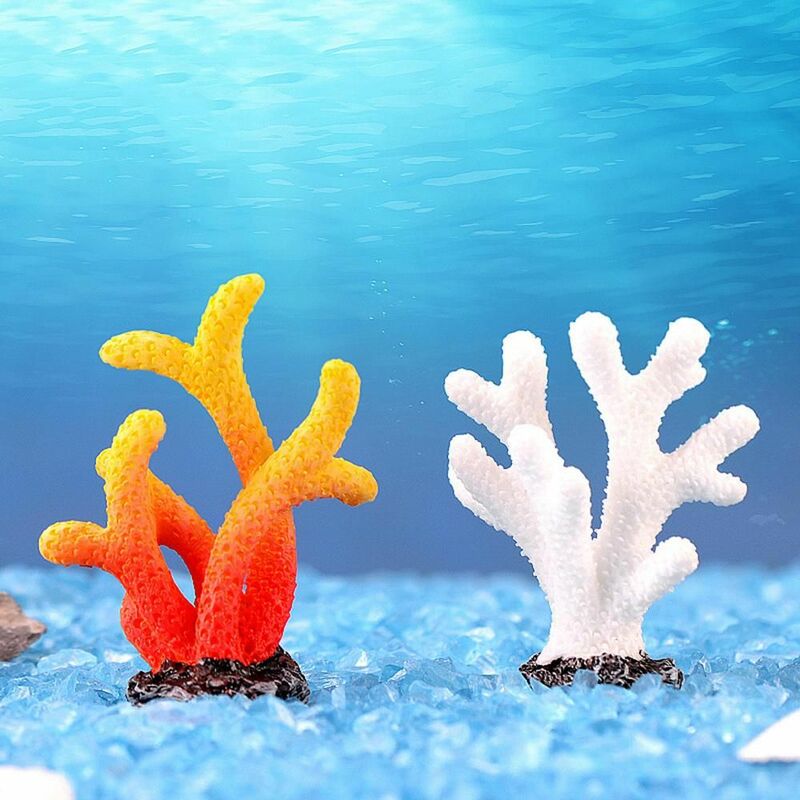 Artificial Coral Fish Tank Ornaments Simulation Starfish Resin Reef Rock Aquarium Decor Desktop Adornment Landscape Making Gift