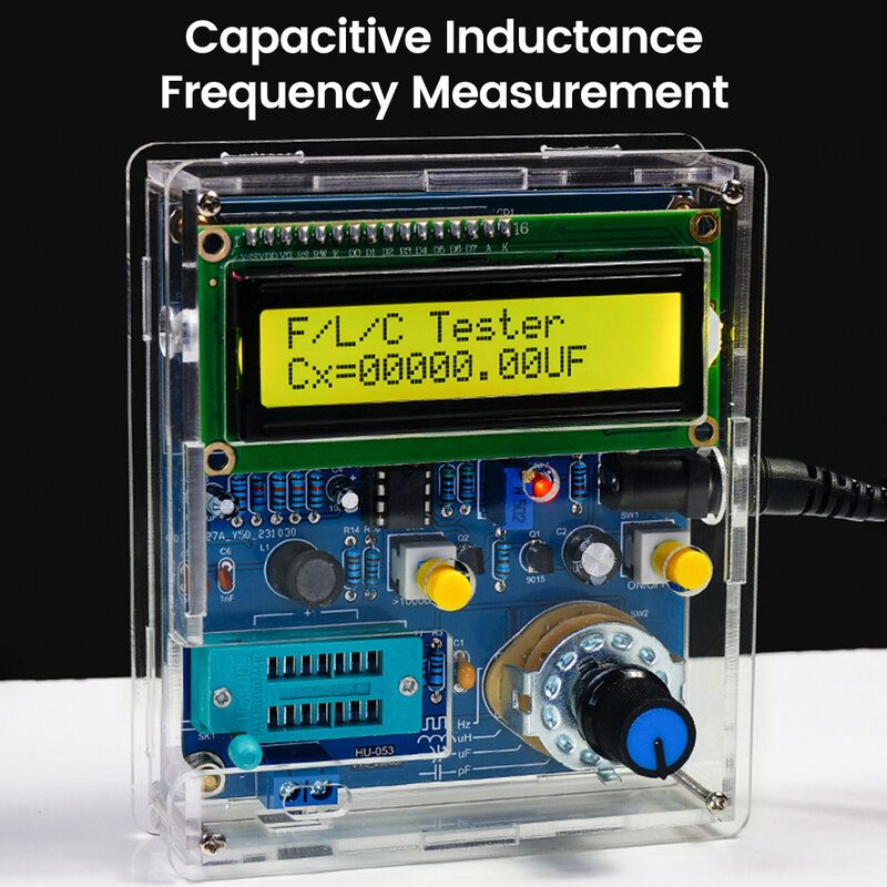 Medidor de Capacitância de Resistência a Transistor, Medidor de Frequência Digital, Medição Multifunções, Kit DIY Eletrônico, DC 5V