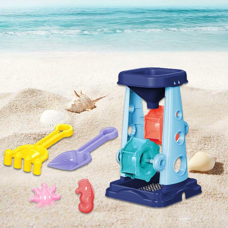 ชุดของเล่นชายหาดของเล่นทรายชายหาดพับได้สำหรับเด็กเด็กหญิงเด็กชายกลางแจ้งเวลาอาบน้ำ