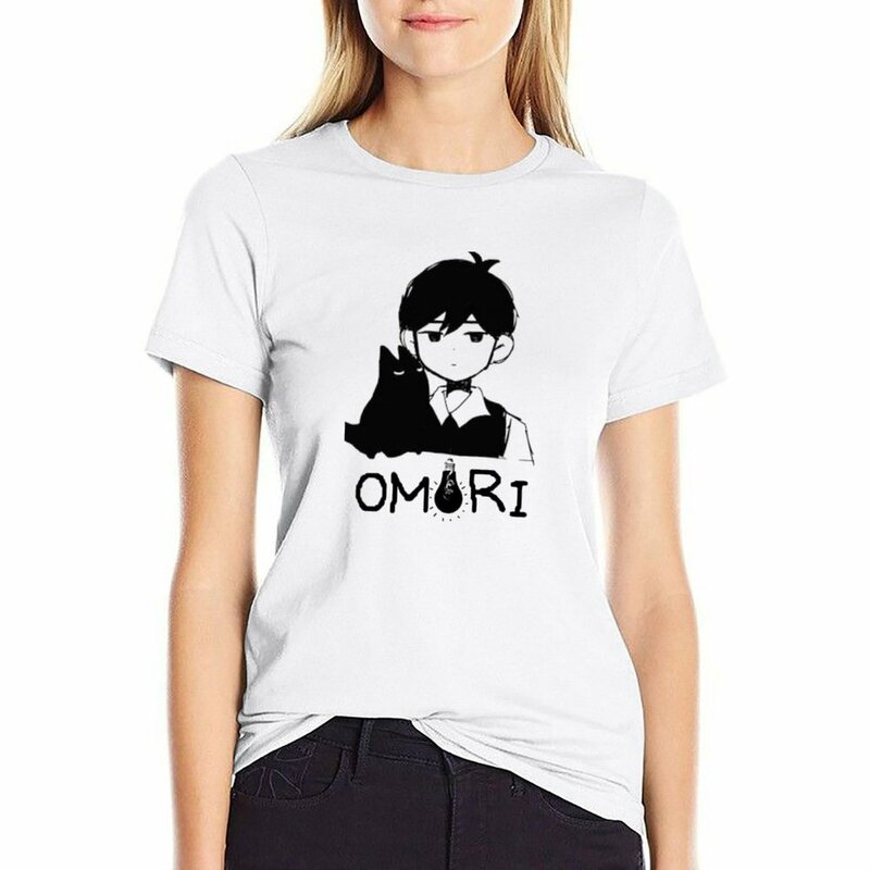 Omori-Camiseta kawaii para mujer, ropa de verano, camisetas
