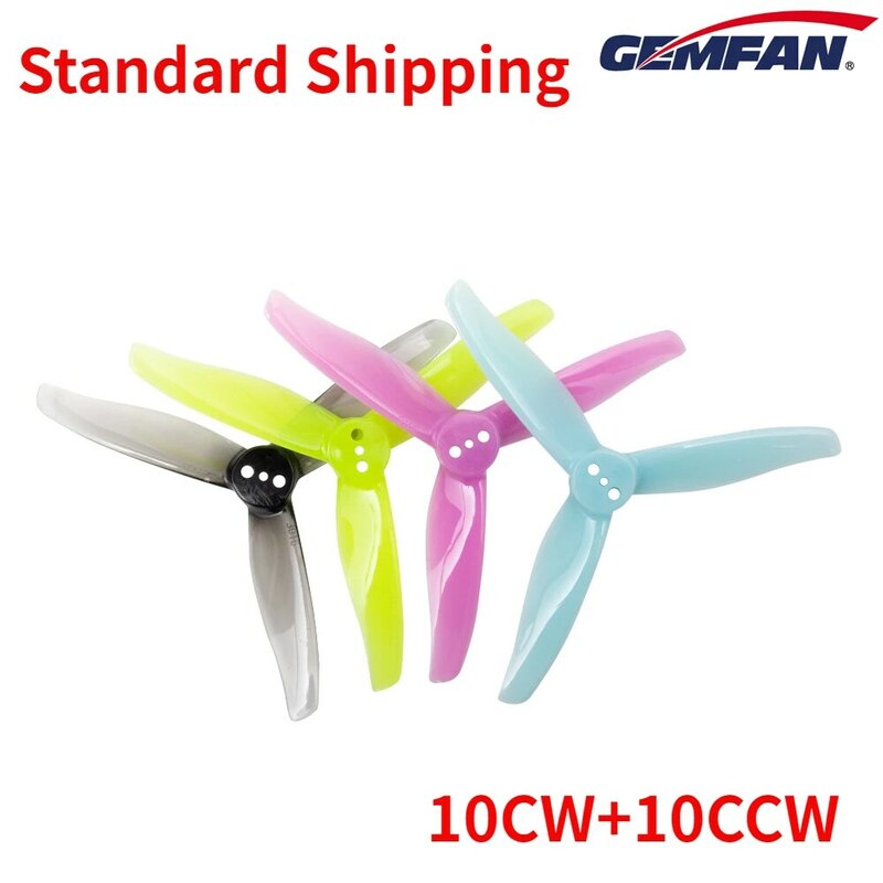 10Pairs(10CW+10CCW) Gemfan Hurricane 3016 3X1.6X3 3-Blade PC Propeller 1.5mm 2mm for RC FPV Freestyle 3inch Toothpick Drones