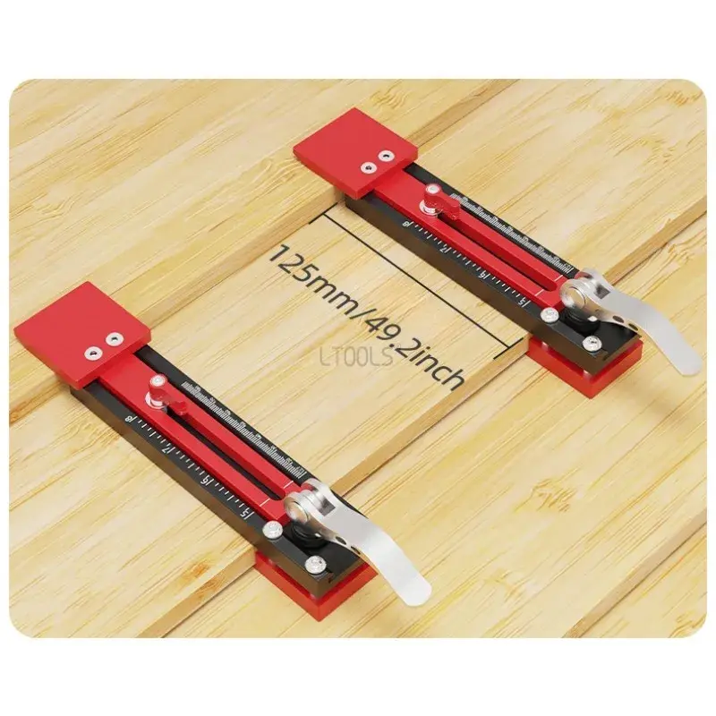 1 Set Wall Panel Install Tool Precision Gecko Gauge Aluminum Adjustable Stepped Board Install Jig with Metric Inch Double Scale