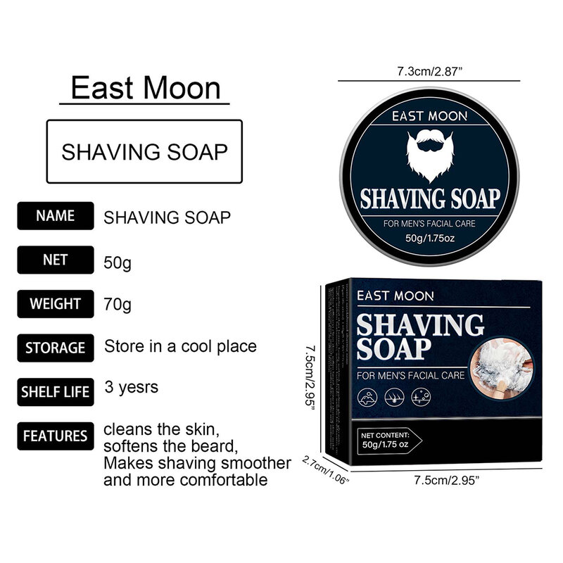 Professional Man Shaving Foaming Beard Facial Hair Cleaning Supplies