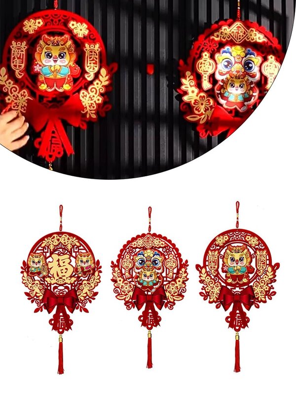 Украшения на Лунный Новый год, подвесные украшения с кисточками на Лунный Новый год, традиционное украшение для дома на праздник весны