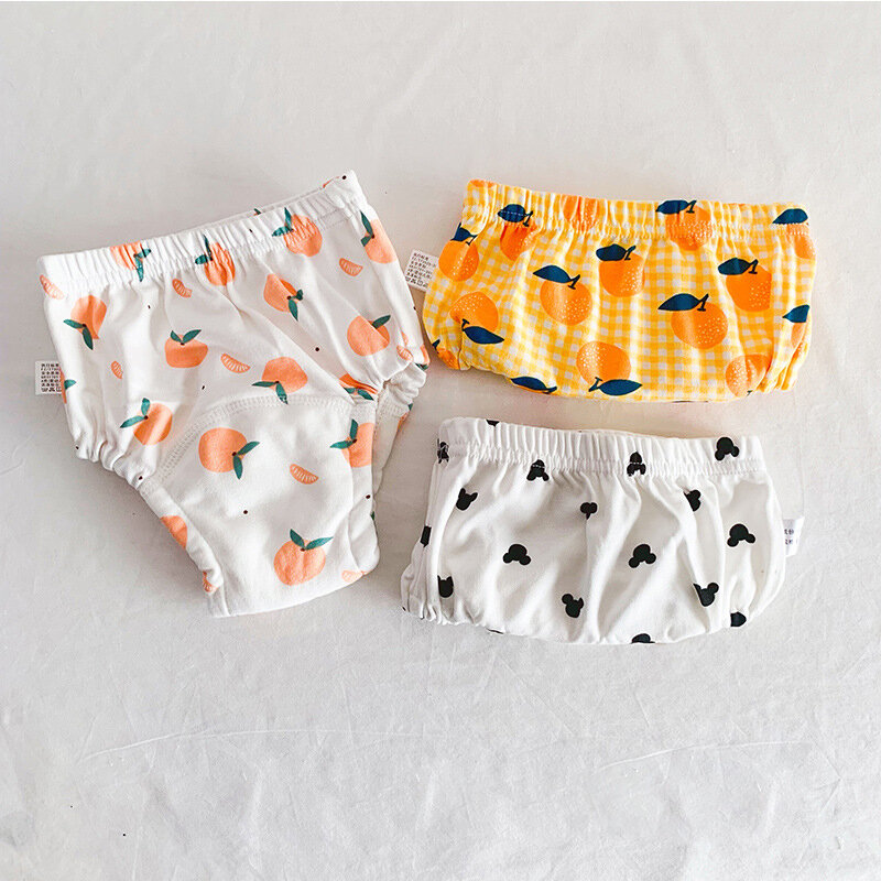 3 pièces/lot pantalon d'entraînement pour bébé 6 couches en tissu pour bébé réutilisable lavable en coton à taille élastique couches en tissu 8-18KG couche-culotte