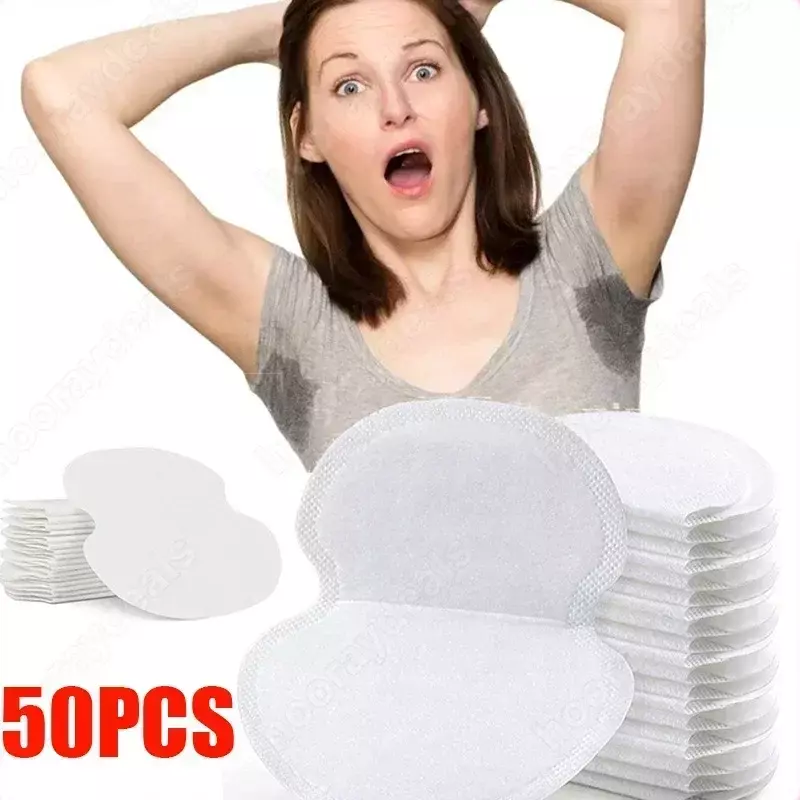 Almofadas anti-suor unisex, 10/30/50pcs, desodorantes de verão, axilas, descartáveis, protetor absorvente do suor