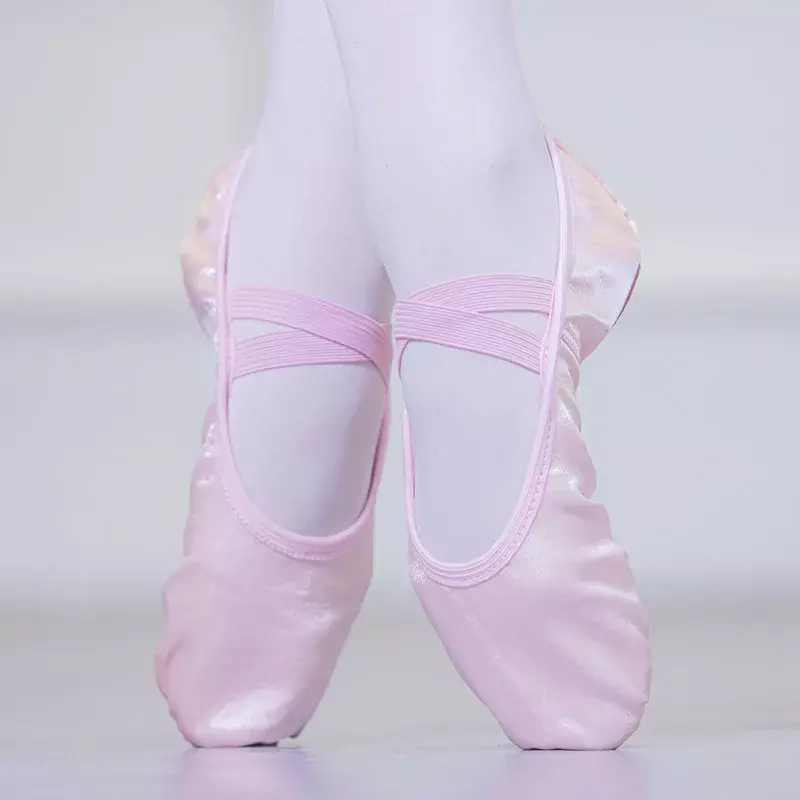 Детские пуанты из чистого сатина, танцевальные Тапочки розового телесного и синего цвета, балетные туфли для тренировок, от 23 до 43 женщин