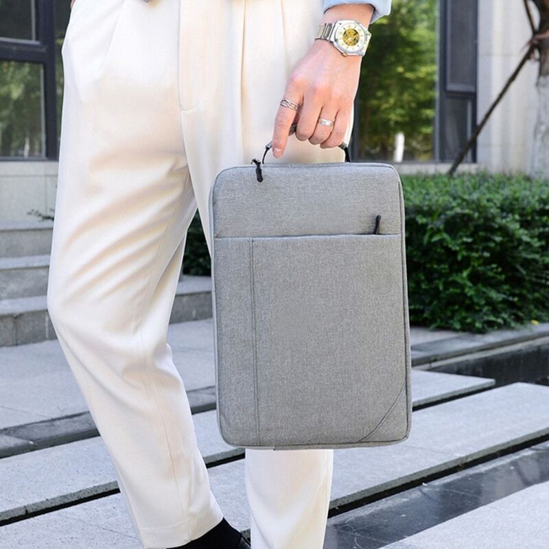 Bolsa protectora con múltiples compartimentos para ordenador portátil, maletín de negocios para documentos de oficina, maletín para hombre