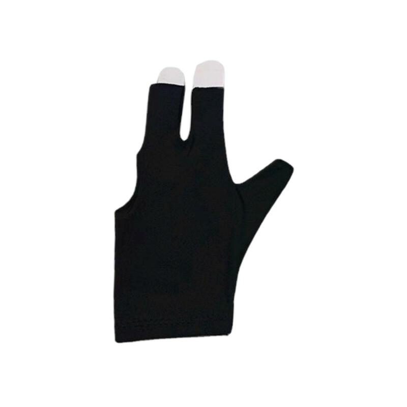 3 Fingers Billiard Gloves Universal Absorbs Sweat Snooker Cue Glove Open Pool Cue Glove for Gym Unisex Adults Practice Left Hand