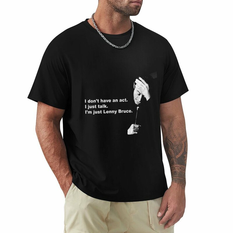 Camiseta Vintage Retro para hombres, camisa de moda coreana para fanáticos del deporte, con gráfico, Lenny Bruce Slim Fit, regalos