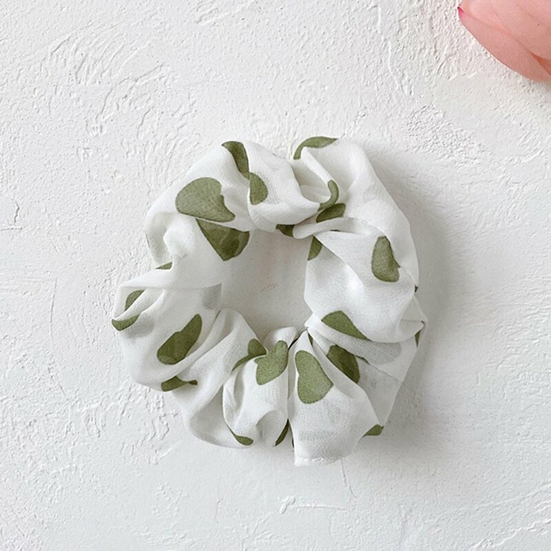 Green Sery Hair Accessories Solid Elastic Scrunchie Hair Ties Rubber Bands for Women Girls Sport Gym Hair Scrunchies Holder