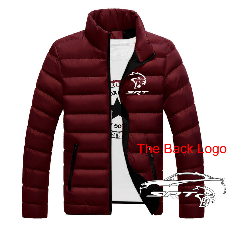 SRT Hellcat 2023 giacca invernale da uomo nuova cerniera imbottita in cotone a quattro colori cappotto con colletto giacca imbottita in cotone antivento cappotto caldo ja