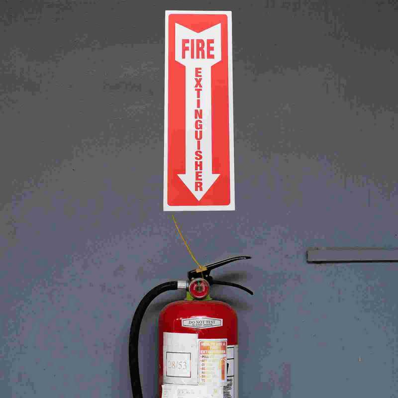 Pegatinas adhesivas para extintor de incendios, calcomanías con logotipo de tienda minorista, 8 piezas