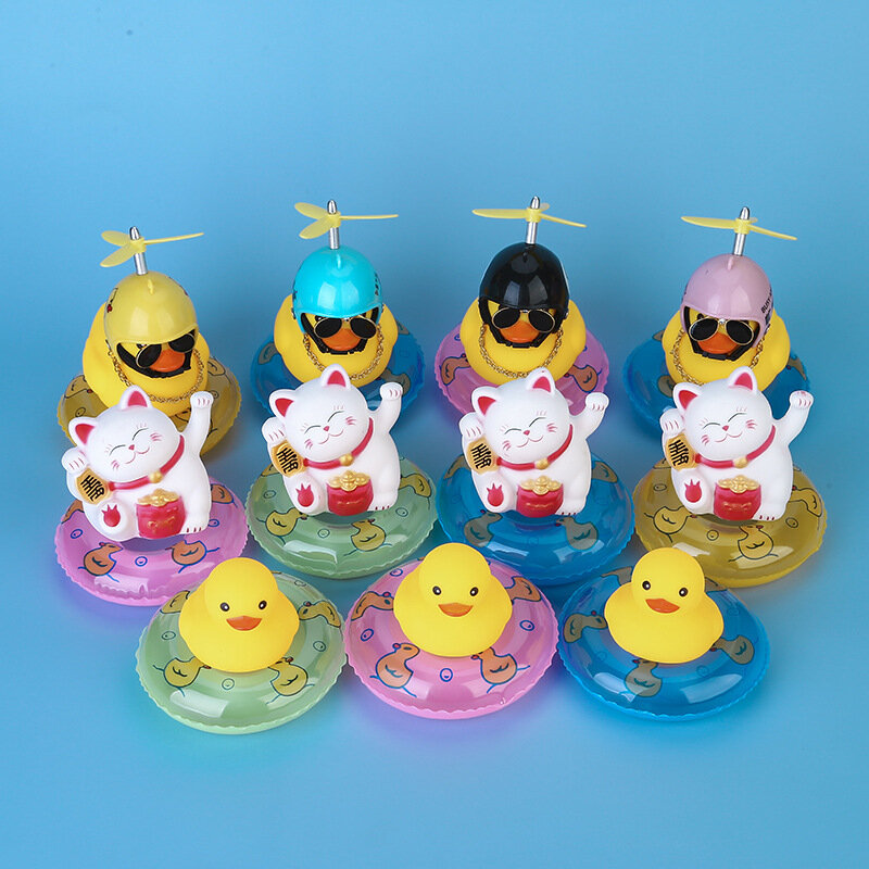 목욕 오리 장난감 고무 오리 가족 찍찍이 & 플로트 오리 유아를 위한 베이비 샤워 장난감, 소년 소녀