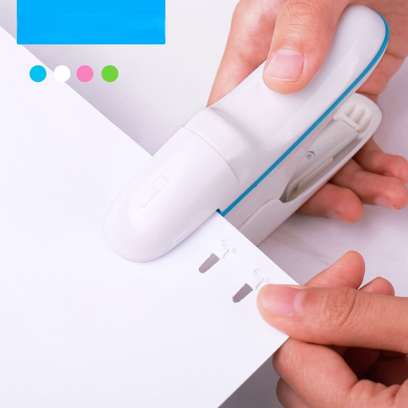 Hand-held Mini Safe Stapler without Staples Staple Free Stapleless 7 Sheets Capacity for Paper Binding Business School Office
