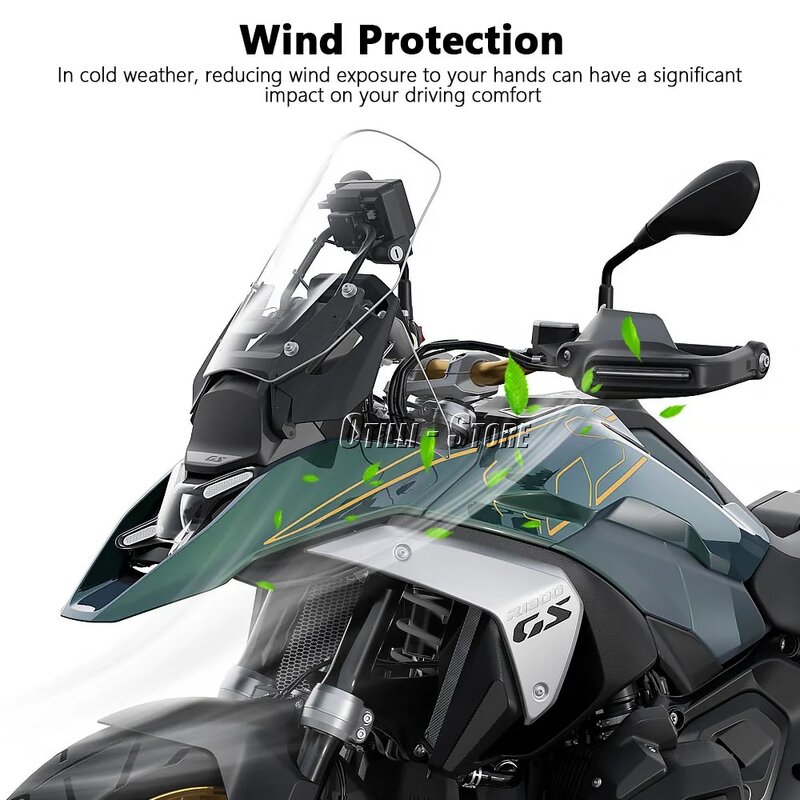Handguard untuk BMW R1300GS r1300gs R 1300 GS 2023 2024 aksesori motor pelindung tangan penahan angin deflektor menangani pelindung tuas