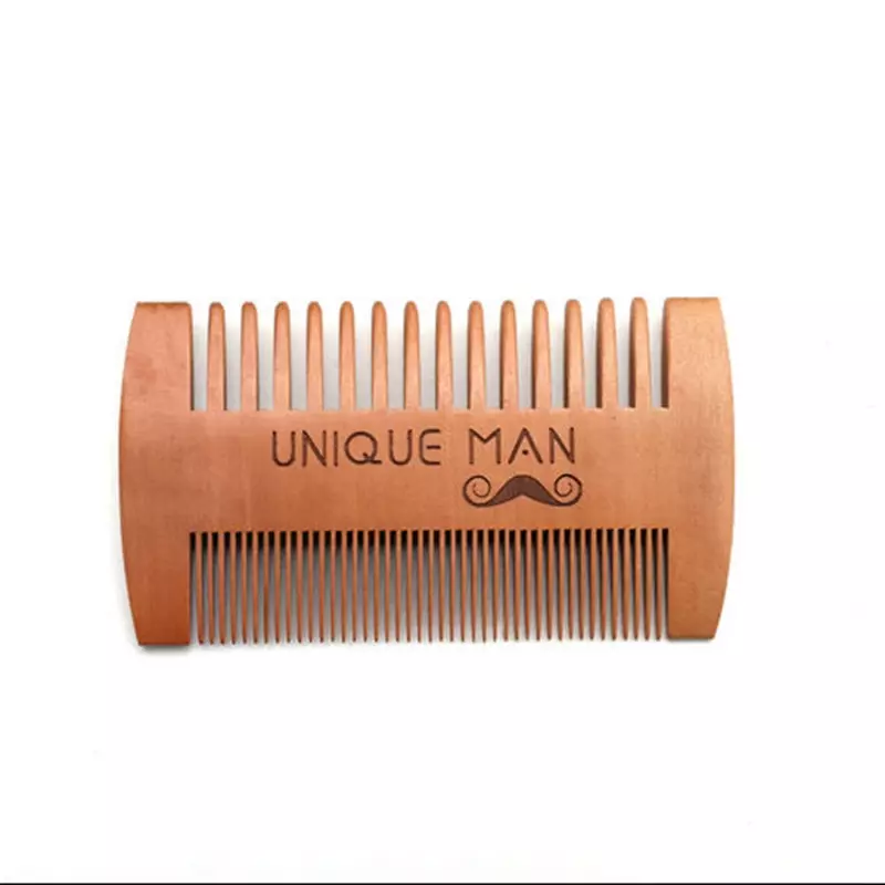 Мужская деревянная расческа для бороды, искусственные зубы, несколько стилей, кожа, модная простая Роскошная расческа для волос в виде усов для мужчин