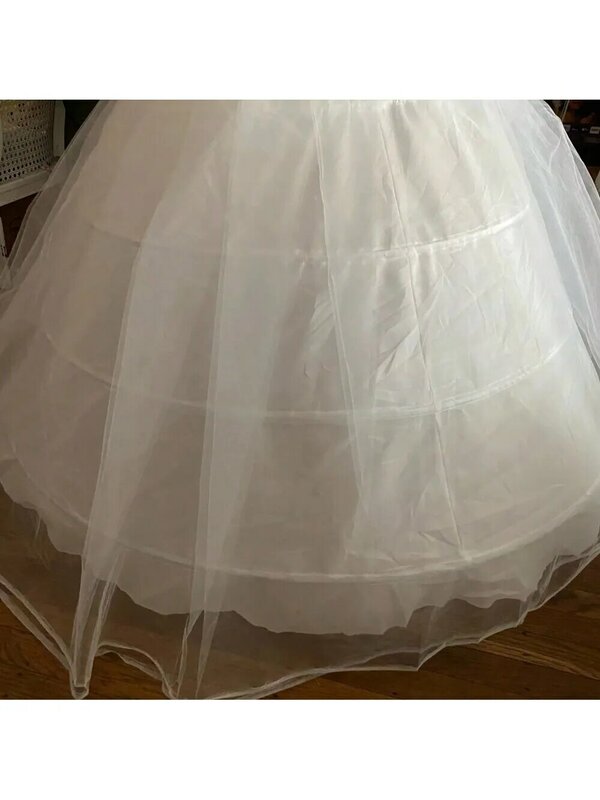 Nowa gorąca sprzedaż 4-obręczowa duża biała halka super puszysta krynolina halka podkoszulek do sukni ślubnej suknia ślubna w magazynie