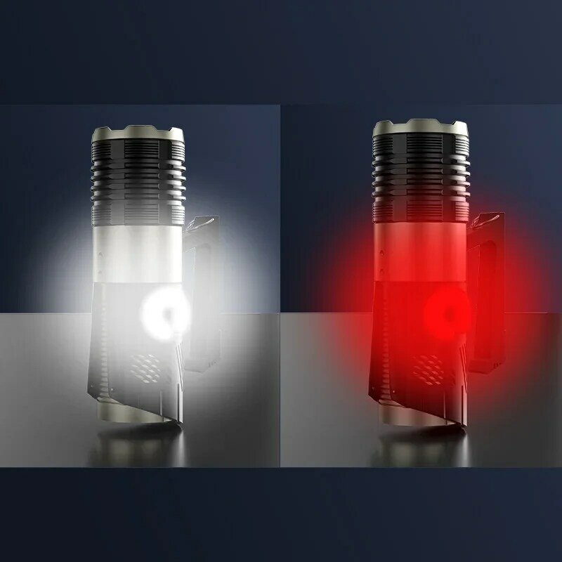 Holofote LED recarregável super brilhante, lanterna portátil, luz de trabalho, holofote, inundação, tocha, lanterna, xhp360, 10000lumen, 40w