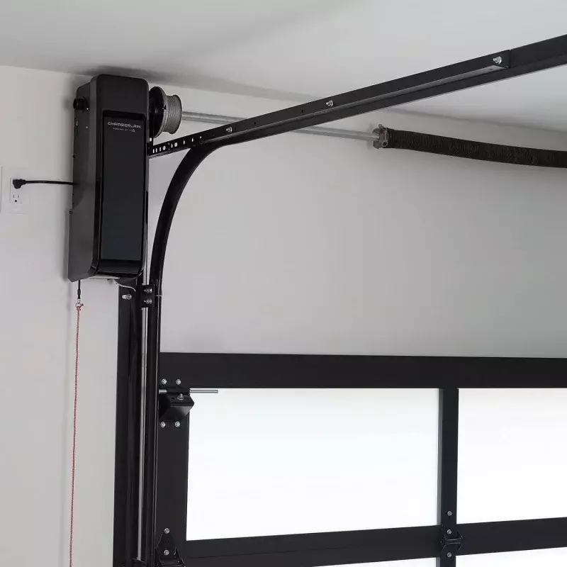CHAMBERLAIN RJO101MC montaggio a parete Ultra-silenzioso con batteria di Backup e illuminazione a LED apriporta per Garage, 36 libbre, nero