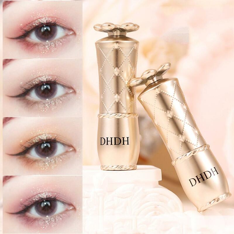 Two Color Eye Shadow Stick Waterproof Lasting Glitter Pink Eyes Shimmer Makeup Tools Eye Stick Color Earth Shadow C2I8