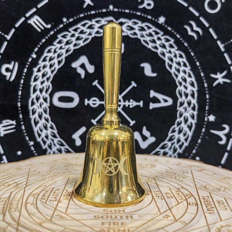 Tazza per ornamento altare della luna trifase Decorazione della campana altare della tripla luna per meditazione