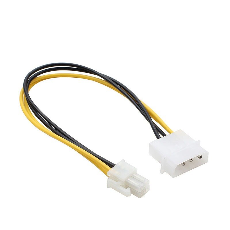 Kabel konverter adaptor daya CPU 4-pin P4, catu daya komputer PC PSU EPS ATX/12V 4 Pin IDE Molex ke Motherboard