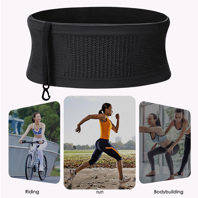 Nahtlos laufende Taille leichte unsichtbare Jogging-Hüft taschen tragbare elastische atmungsaktive Sport zubehör mit hoher Kapazität