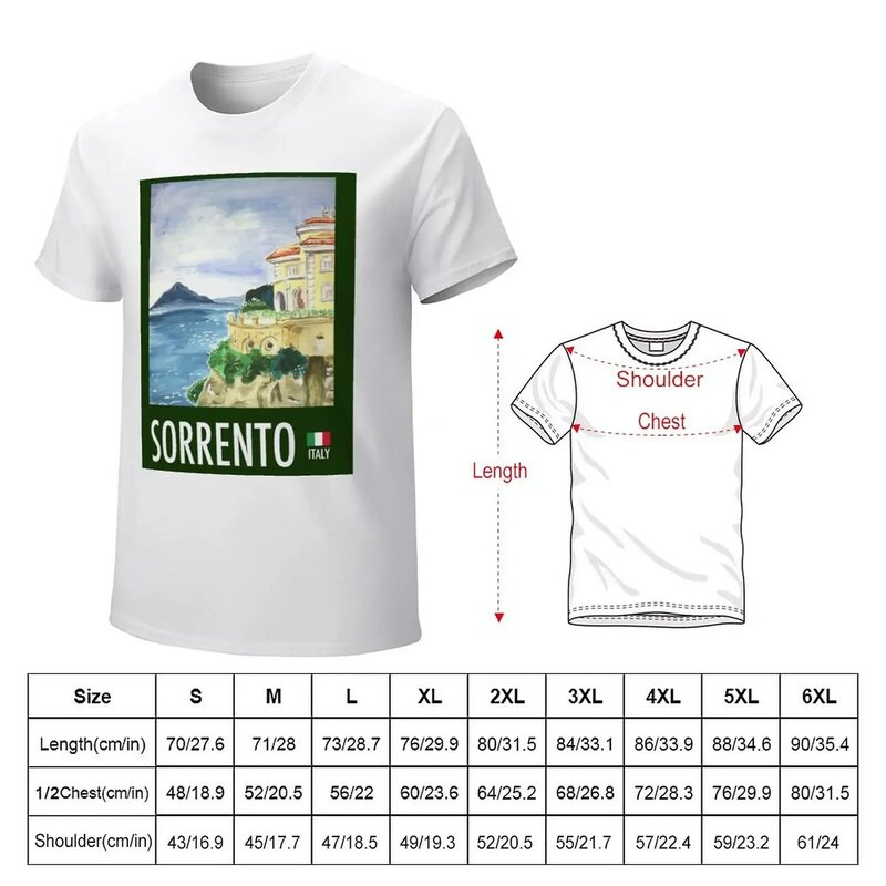 Affiche de voyage vintage Sorrento pour hommes, t-shirt pour les fans de sport, sublime les coutumes, concevez vos propres sweat-shirts