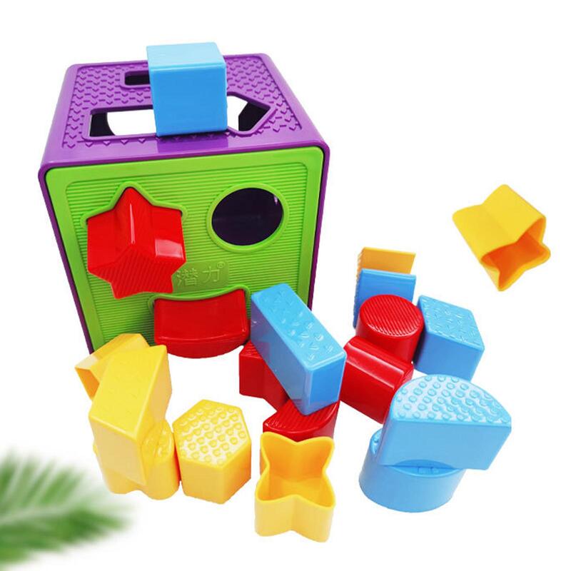 صندوق فرز وكتل شكل هندسي ، لعبة تفاعلية تنموية ، أطفال مرحلة ما قبل المدرسة ، طفل ، هدية عيد ميلاد للأطفال