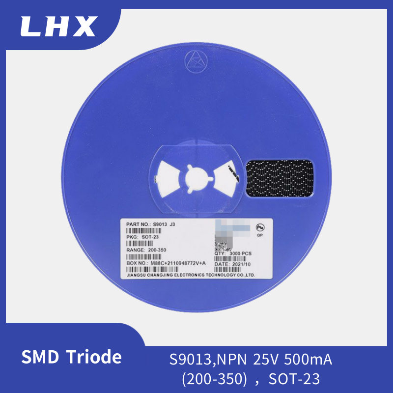 100Pcs/LOT SMD Triode Transistors S9013 NPN 25V 500mA (200-350)  SOT-23 Spot Sales