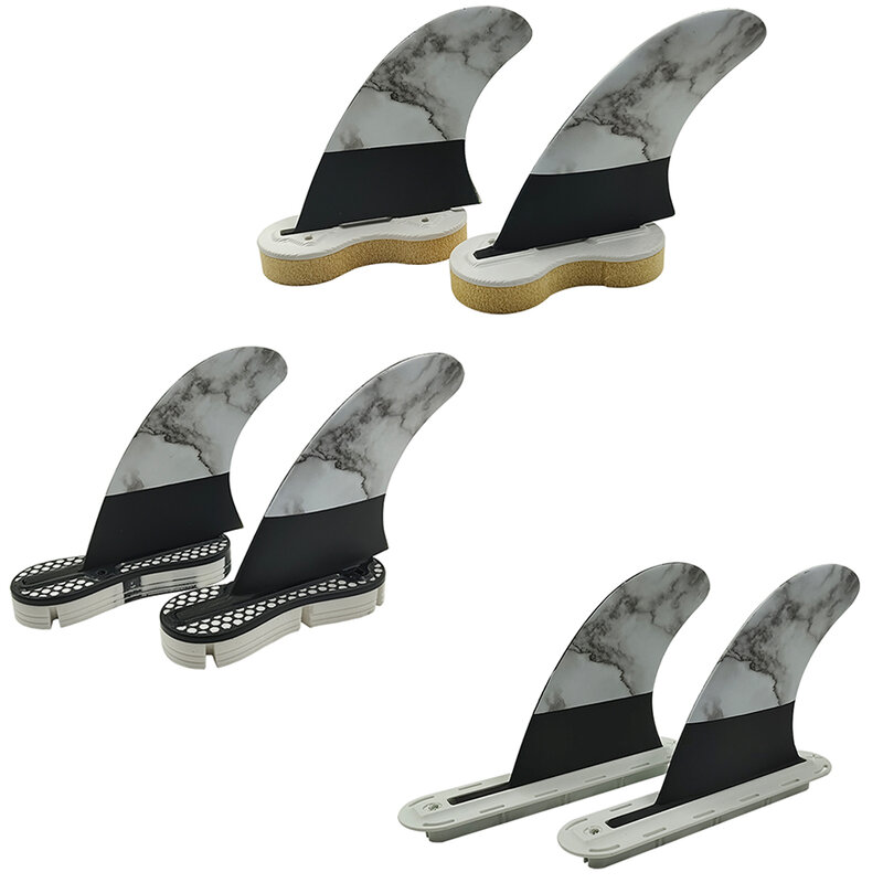 GL UPSURF Aleta Traseira Tabs Duplo/Tabs2 Duplo/Único Tabs Funboard Fins Fiberglass Performance Core Twin Fins Surf Acessórios