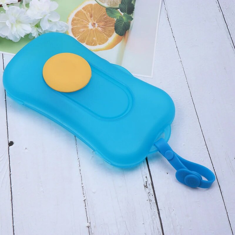 Wipe Dispenser Delicate Convenient Portable Outdoor Baby Wipes Box Wipes Case for storage Use Blue