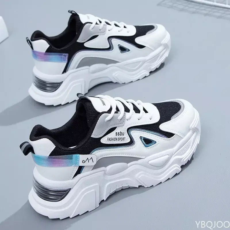 Sepatu Datar Platform Wanita Sneakers 2023 Sepatu Wanita Sneakers Chunky Wanita Pelatih Kasual Hijau Sepatu Wanita