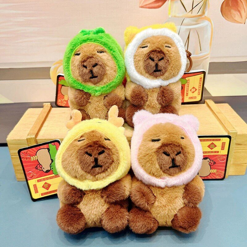 Capybara-mochila de juguetes de peluche colgante, accesorios para bolso, llavero, colgante para coche