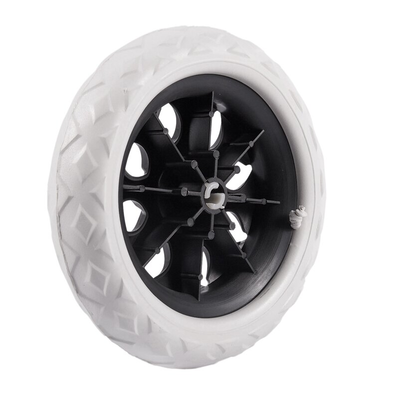 2X Black White Plastic Core Foam Shopping Trolley Cartwheel Casters