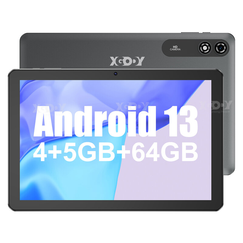 XGODY Tablet Android Pc 10.1 inci, Tablet pendidikan anak hadiah 4GB RAM 64GB ROM Quad-core 7000mAh