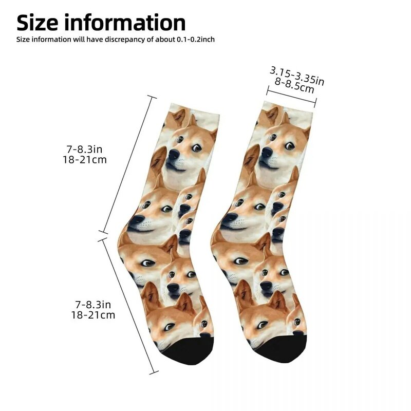 Doge-calcetines largos de Shiba Inu Memes para hombre y mujer, medias Súper suaves Harajuku, accesorios para todas las estaciones, regalos
