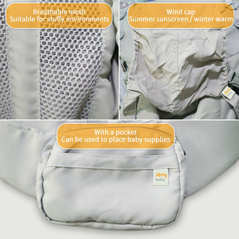 Gendongan Bayi กระเป๋าเป้สะพายหลังอเนกประสงค์สำหรับอุ้มเด็กทารกระบายอากาศได้สายสายคาดอุ้มเด็กสำหรับเด็กวัยหัดเดิน