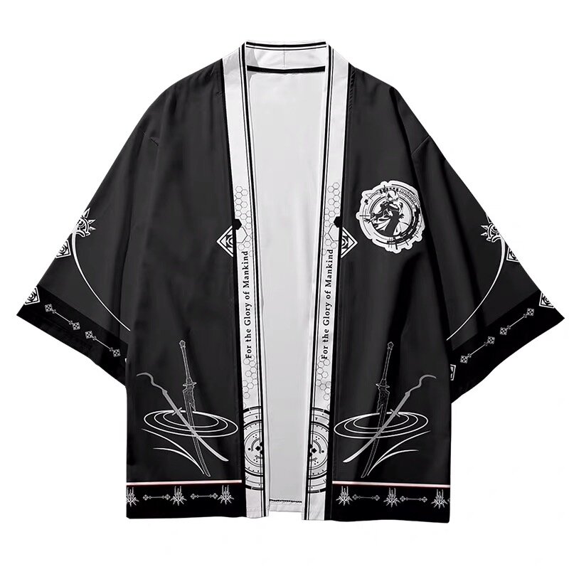 Game Nier: Automaten Kostuum Yorha Geen. 2 Type B Kimono Chiffon Jas T-shirt Cosplay Mantel Voor Unisex Mode Pak