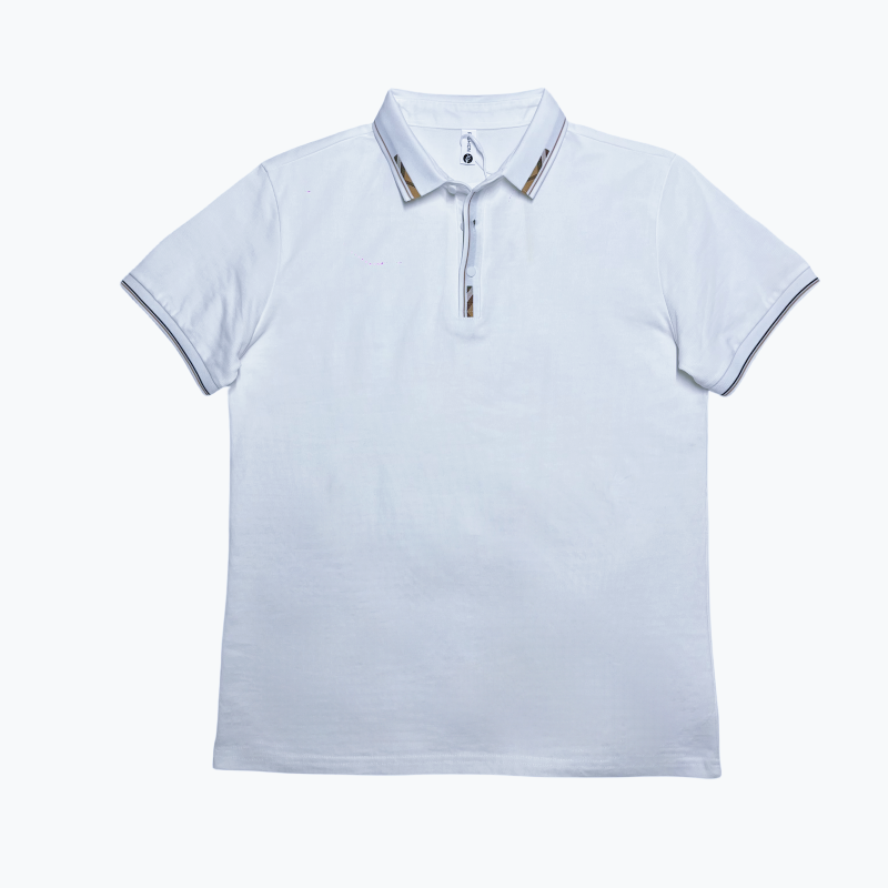 Men's Social Polos Shirt Summer New Elegant Print Turn Down Collar Short Sleeve Polo Shirts For Men Business Slim Fit Casual Tee
