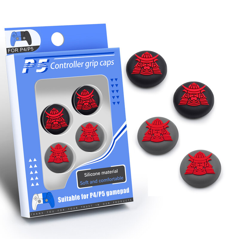 4 Buah Topi Pegangan Jempol Stik untuk PS5/PS4/XBOX Topi Pelindung Rocker Pengendali Bahan Silikon Tahan Air Topi Tombol Pengendali